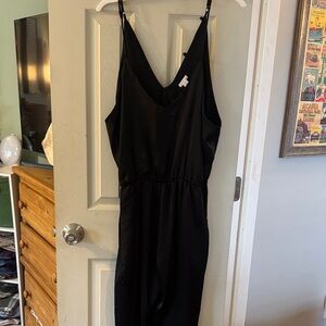 Xhilaration Women's Wide Leg Jumpsuit Black